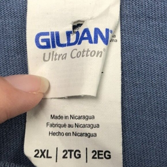Gildan Ultra Cotton MT. Washington Auto Road 2018 Graphic Logo Blue Size 2XL - Picture 8 of 8